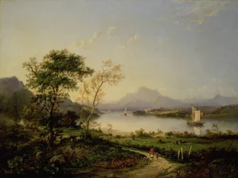 A View from Elcho Castle, looking towards Ben Lawers